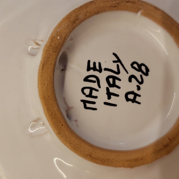 Trinket Dish Italy A-28 Hanging Wall Décor 4"Diam Ceramic - Picture 6 of 6